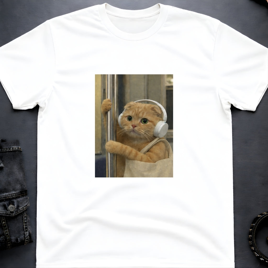 Music Cat Subway T-Shirt
