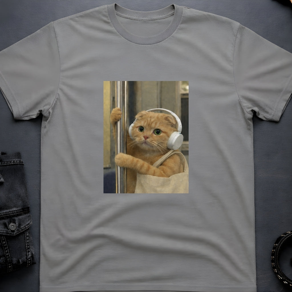 Music Cat Subway T-Shirt