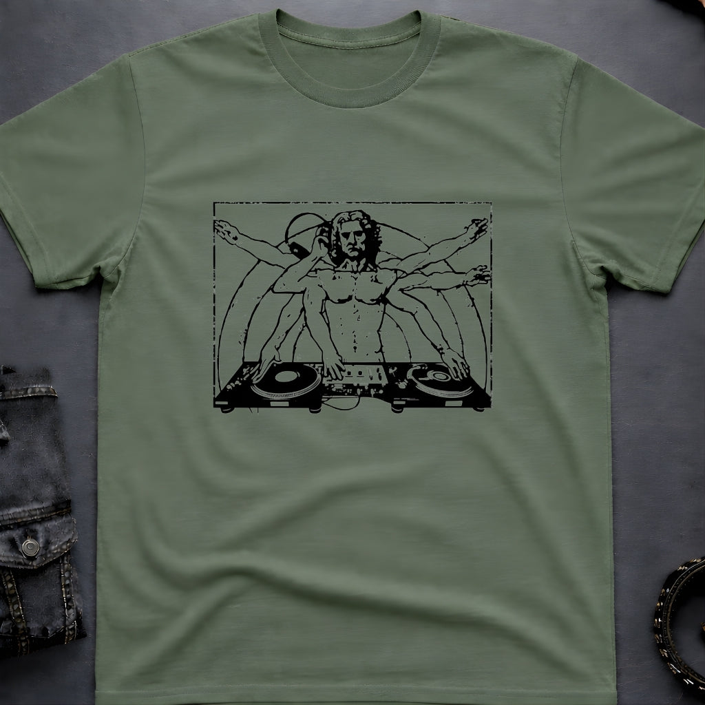 Vitruvian DJ Da Vinci T-Shirt