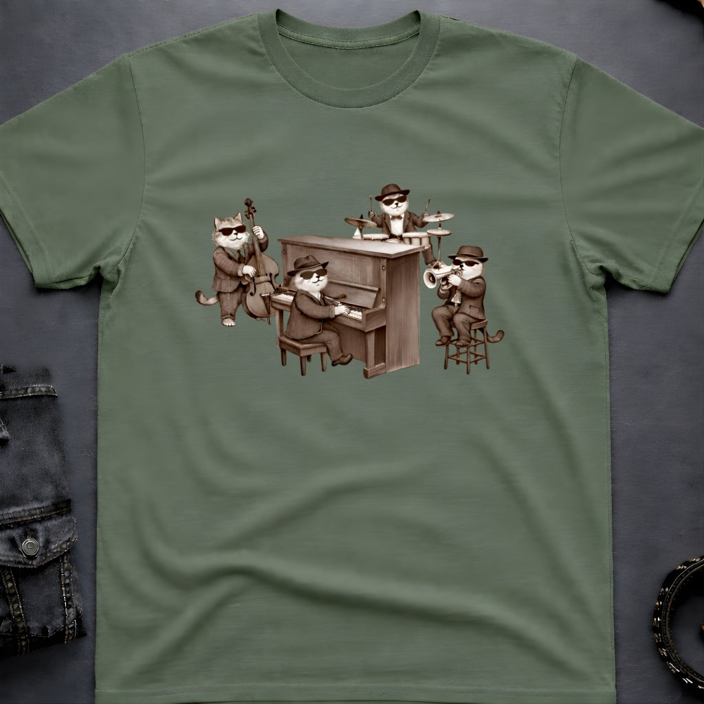 Jazz Cat Band T-Shirt