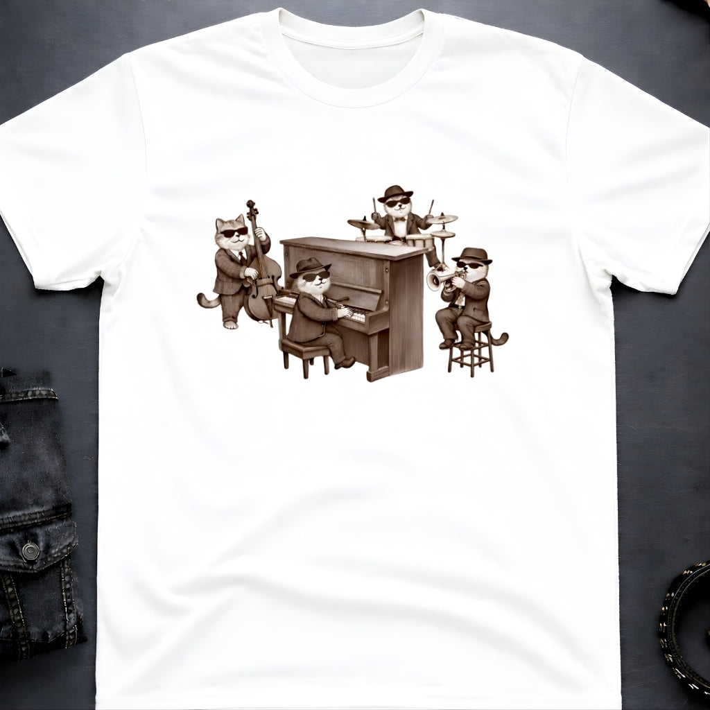 Jazz Cat Band T-Shirt