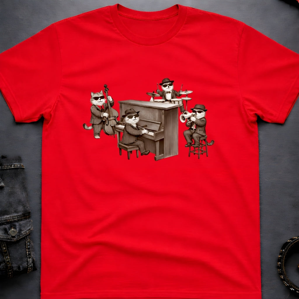 Jazz Cat Band T-Shirt