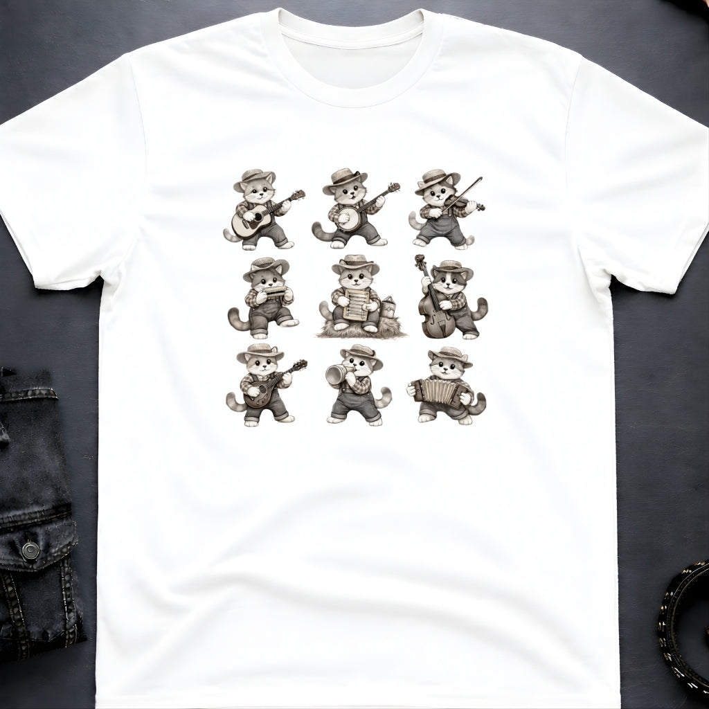 Folk Cat Band T-Shirt