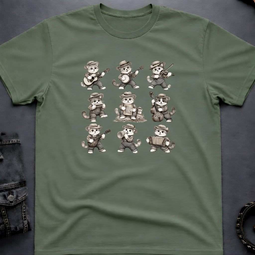 Folk Cat Band T-Shirt