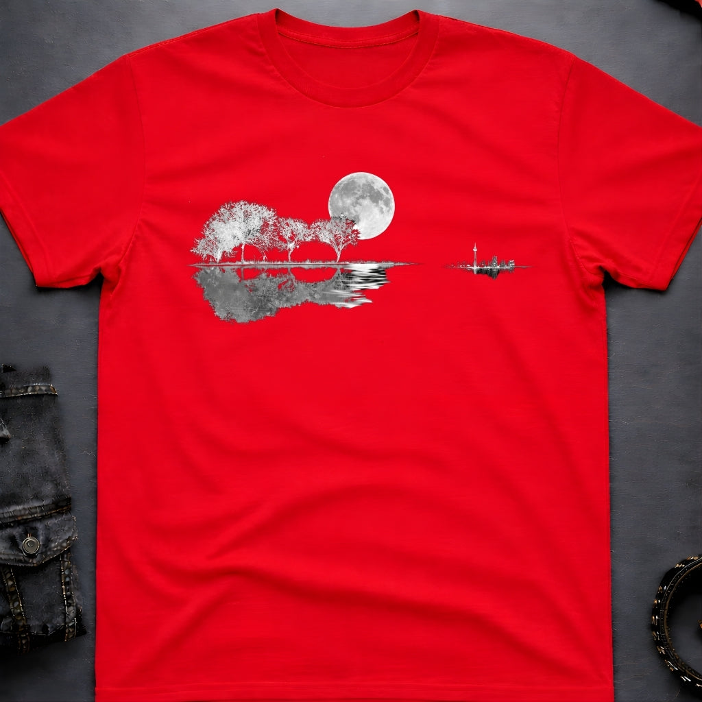 Guitar Landscape Silhouette T-Shirt