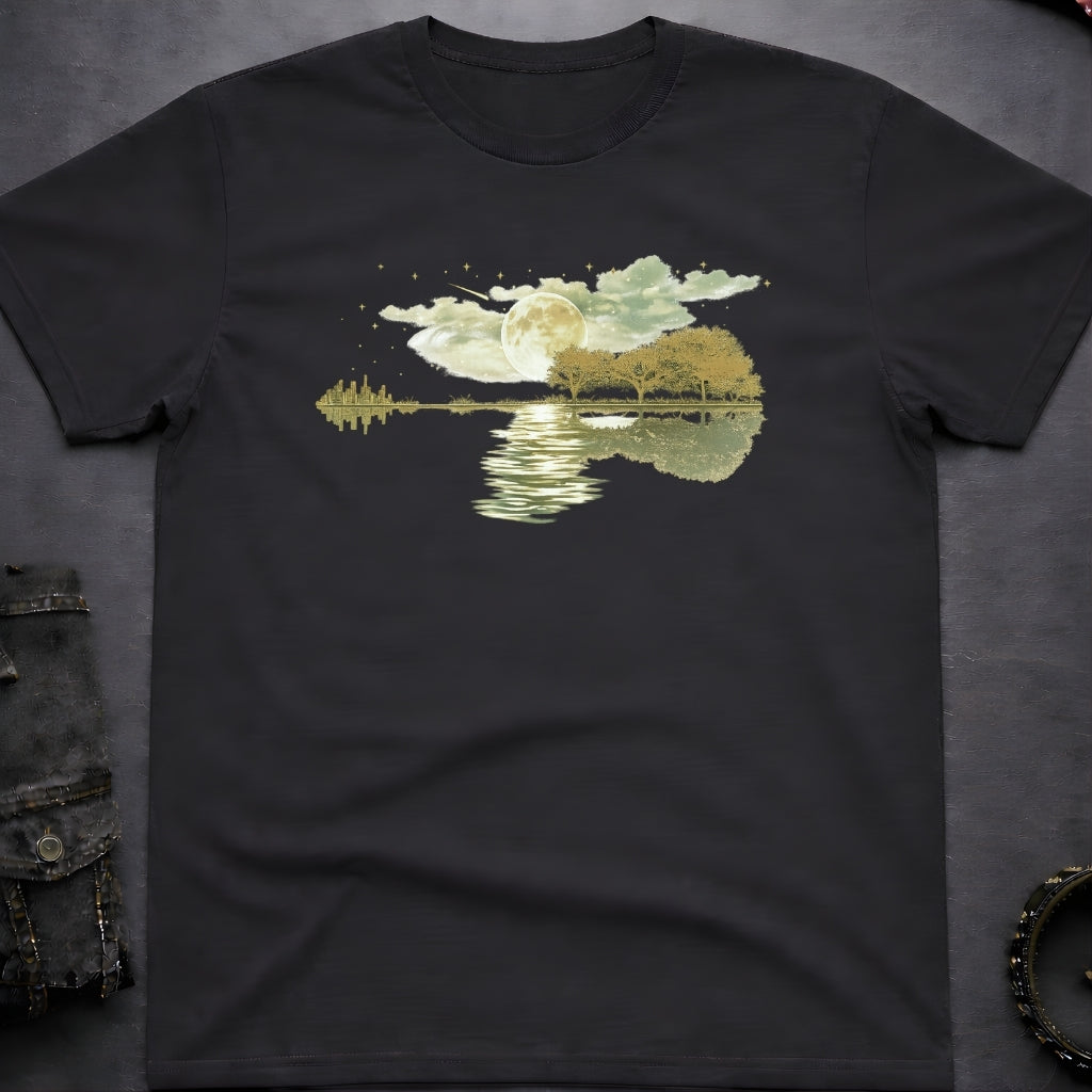 Night Guitar Landscape T-Shirt