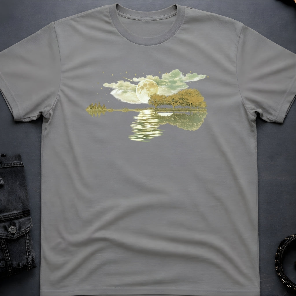 Night Guitar Landscape T-Shirt