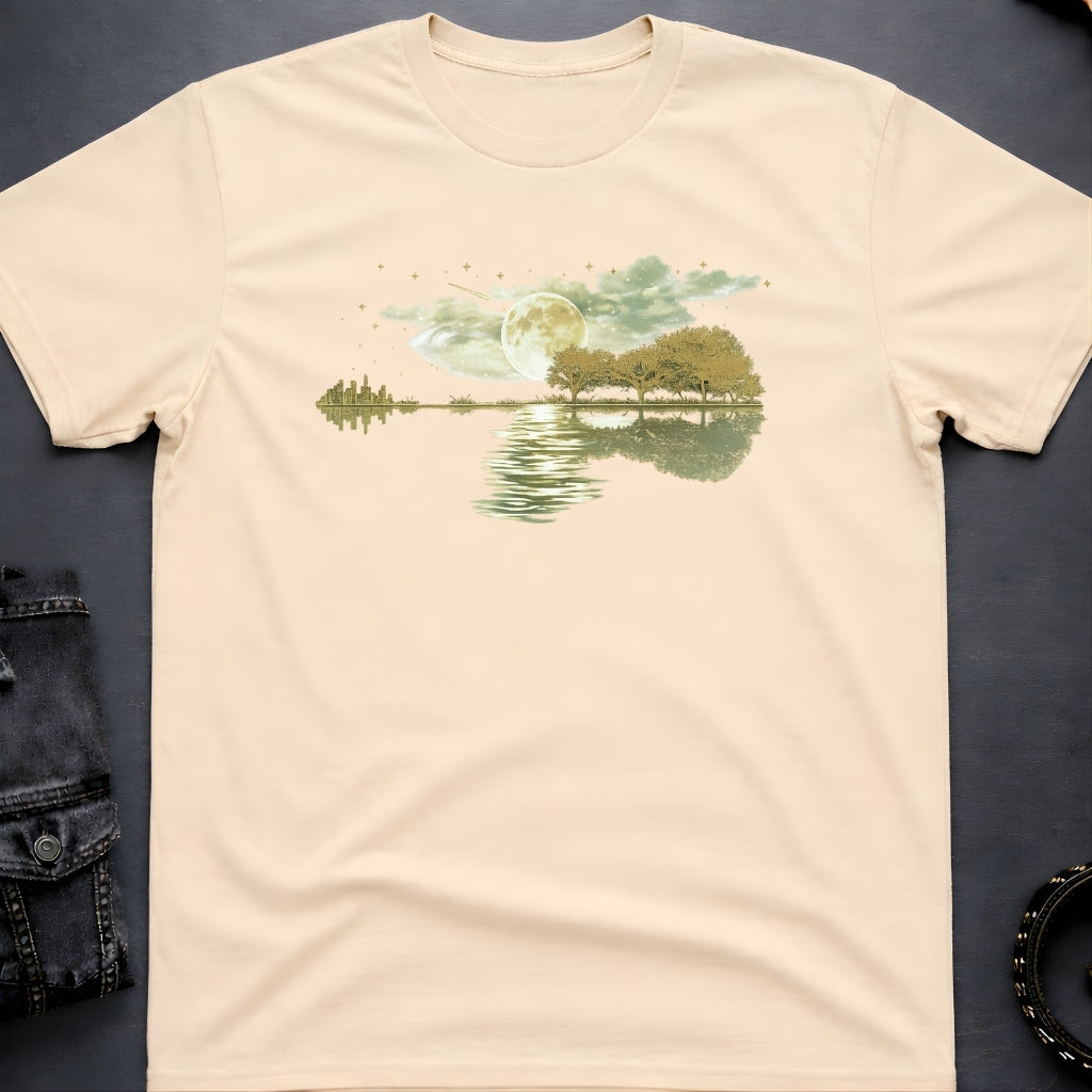 Night Guitar Landscape T-Shirt