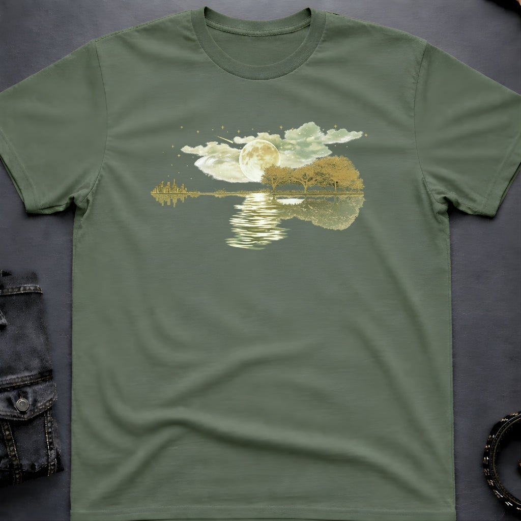 Night Guitar Landscape T-Shirt